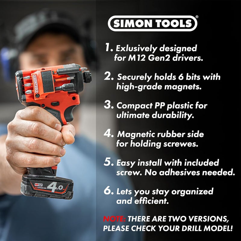 Simon tools Magnetic Bit Holder for Milwaukee M12 Impact Driver & Drill - Milwaukee Bit Holder for M12 - Image 2